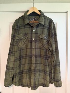 Men's Freedom Foundry Olive/Black Plaid Lightweight Fleece Jacket